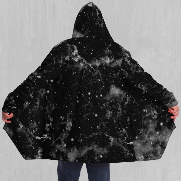 Dark Matter Outer Space EDM Rave Festival Sherpa Lined Hooded Cloak