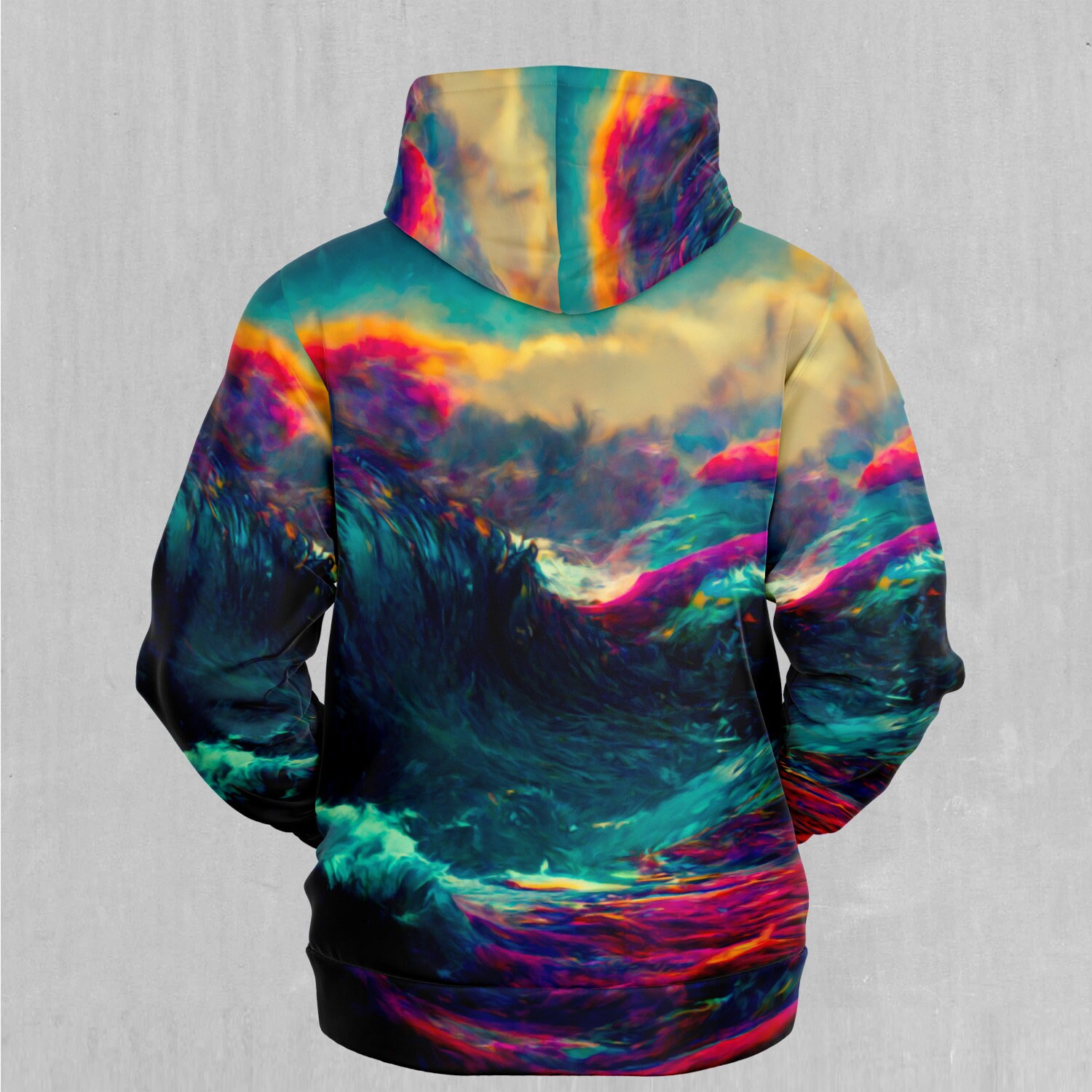 Abstract Wavy Psychedelic Men's Robe