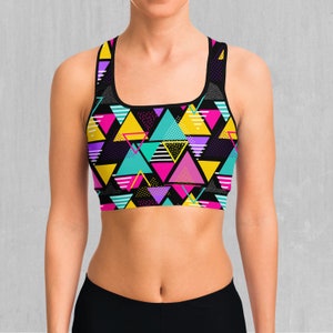 Triad Abstract Sports Bra, Women&#39;s Sports Bra, Workout Bra, Yoga Bra, Sports Bra For Women, Compression Bra