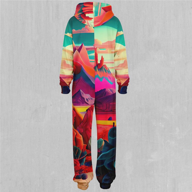 Desert Dreams Psychedelic Adult Onesie Zip up Jumpsuit Pajamas XS-S - Etsy