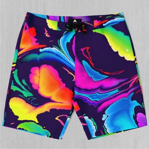 Dream Spectrum Board Shorts Men&#39;s Bathing Suit Swim Trunks With Pockets and Drawstring