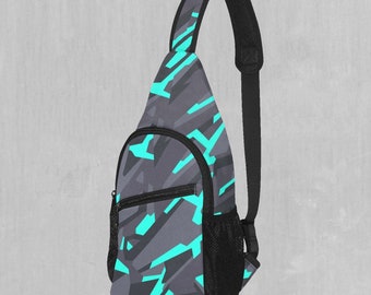 Colorful Unisex Geometric Sling Bag KAWELL Sling Backpack - Unisex Messenger Bag Crossbody  main image 4