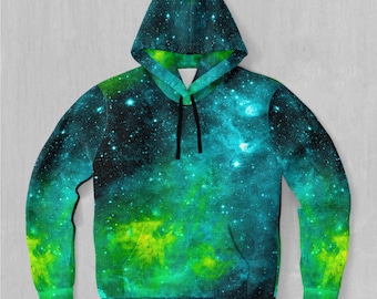 Acidic Realm Green Galaxy Nebula Outer Space EDM Rave Festival Hoodie - Etsy