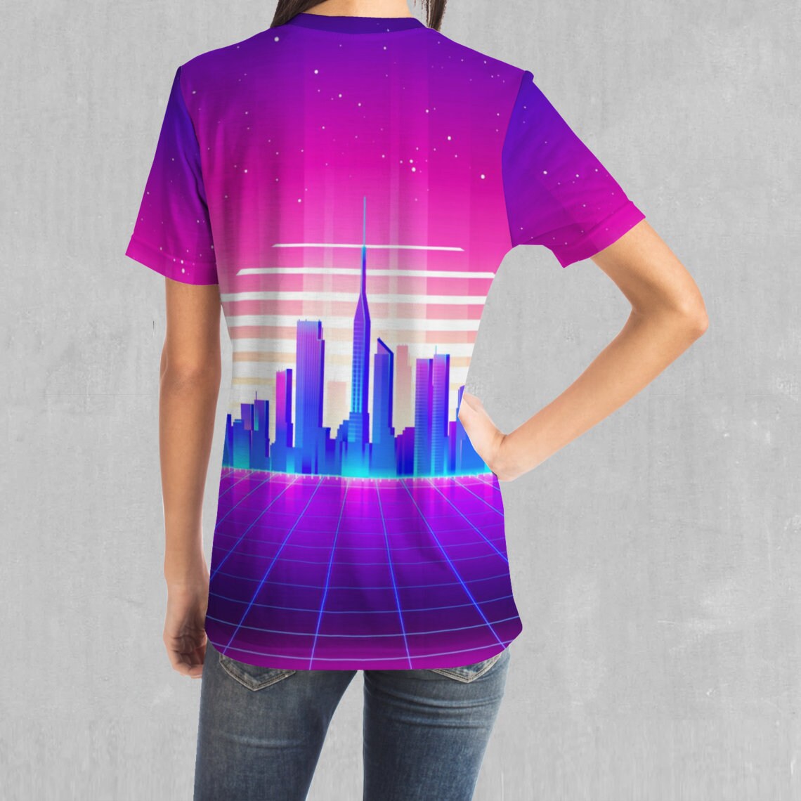 Cyber City Rave Cyber City Retro Vaporwave EDM Rave Festival All Over Print Tee - Etsy