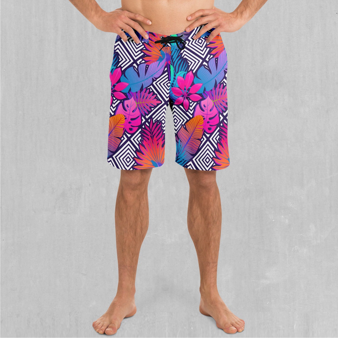 Vault Tropic Floral Board Shorts Men's Bathing Suit Swim Trunks With ...