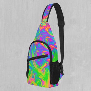 Acid Pool Psychedelic Sling Fanny Pack Crossbody Festival Tasche