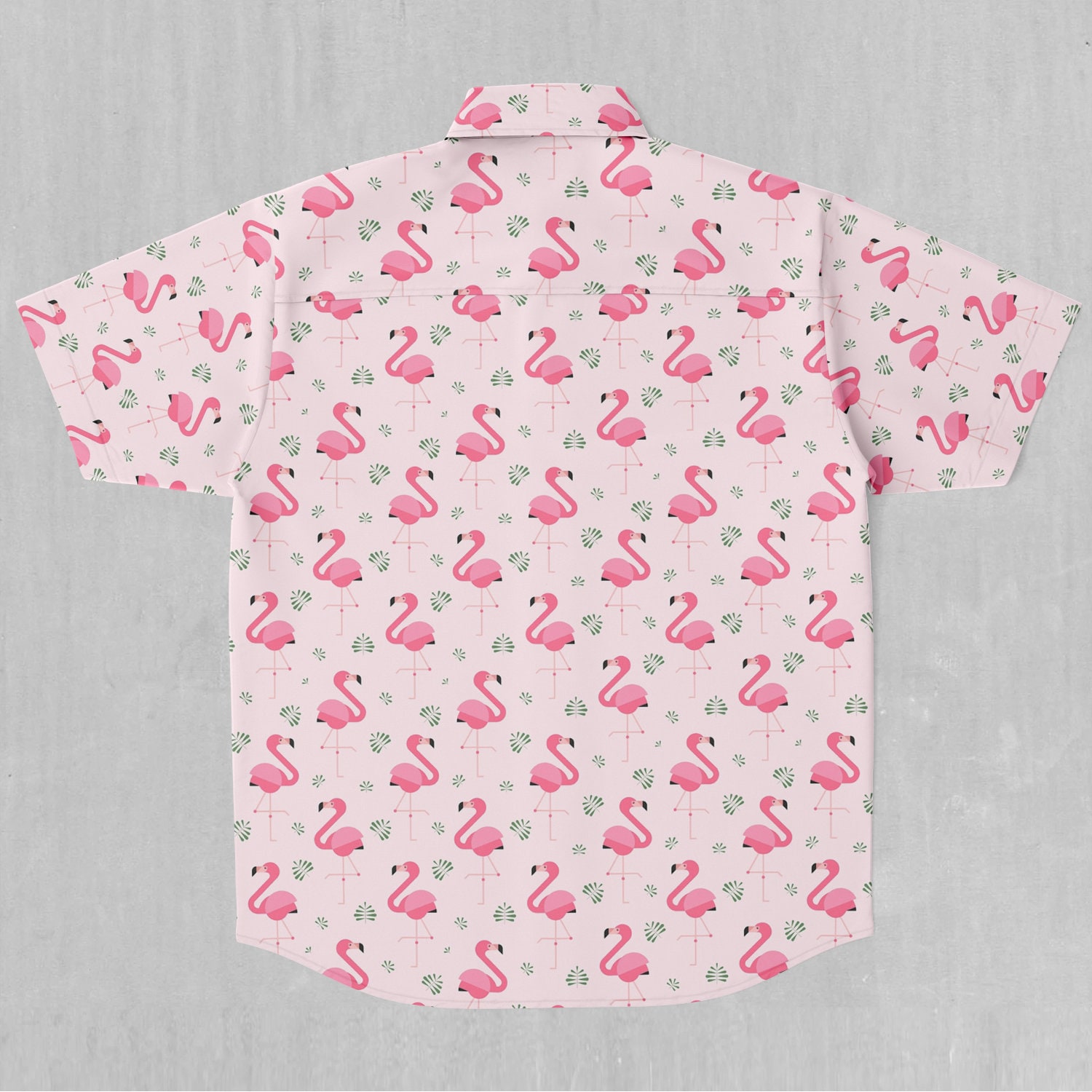 Flamingo Short Sleeve Button Down Collared Shirt Etsy Canada