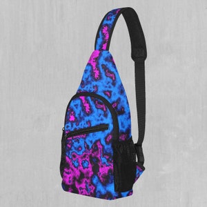 Geocidic Psychedleic Sling Fanny Pack Crossbody Festival Bag