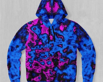 Geocidic Psychedelic Abstract EDM Rave Festival Polyester Hoodie