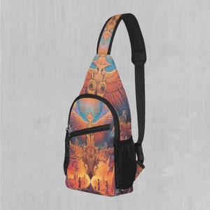 Ascension Egyptian Abstract Psychedelic Sling Fanny Pack Crossbody Festival Bag