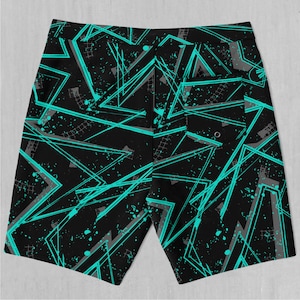 Elektrostatische Board Shorts Herren Badeanzug Badehose mit Taschen und Kordelzug