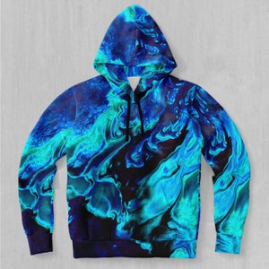 Enigma Sea Psychedelic Abstract EDM Rave Festival Polyester Hoodie