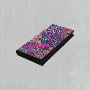 Portefeuille à fleurs psychotropes pour femmes