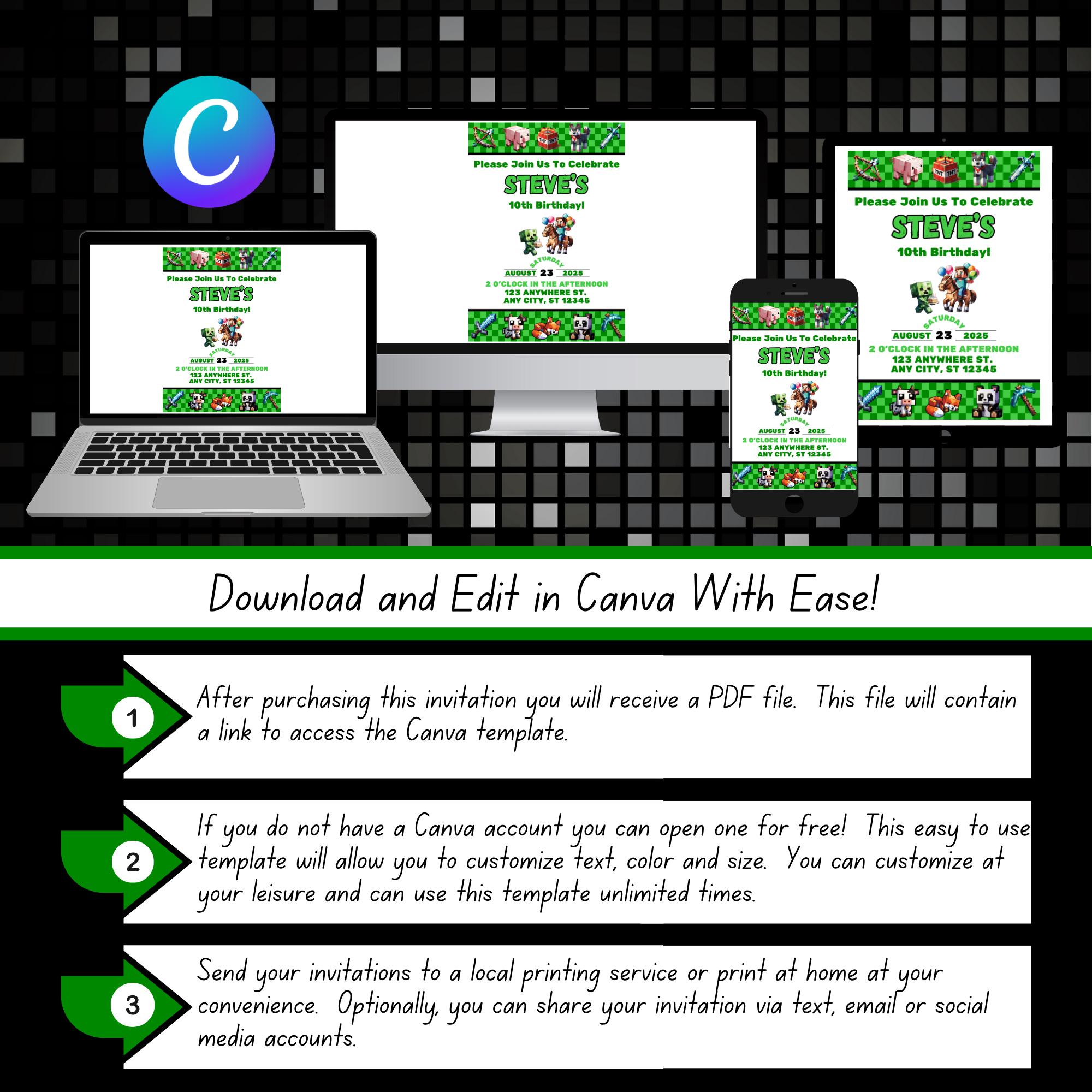 Canva Invite – Printing From Heart