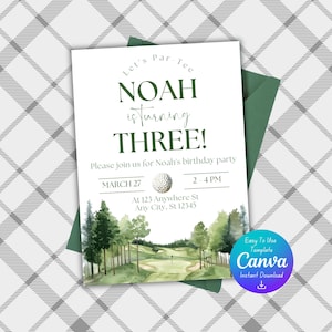 Golf Birthday Invitations | Top Golf Birthday Invite | Golf Birthday Invite | Golf Birthday Party Invitations | Top Golf Birthday Invitation