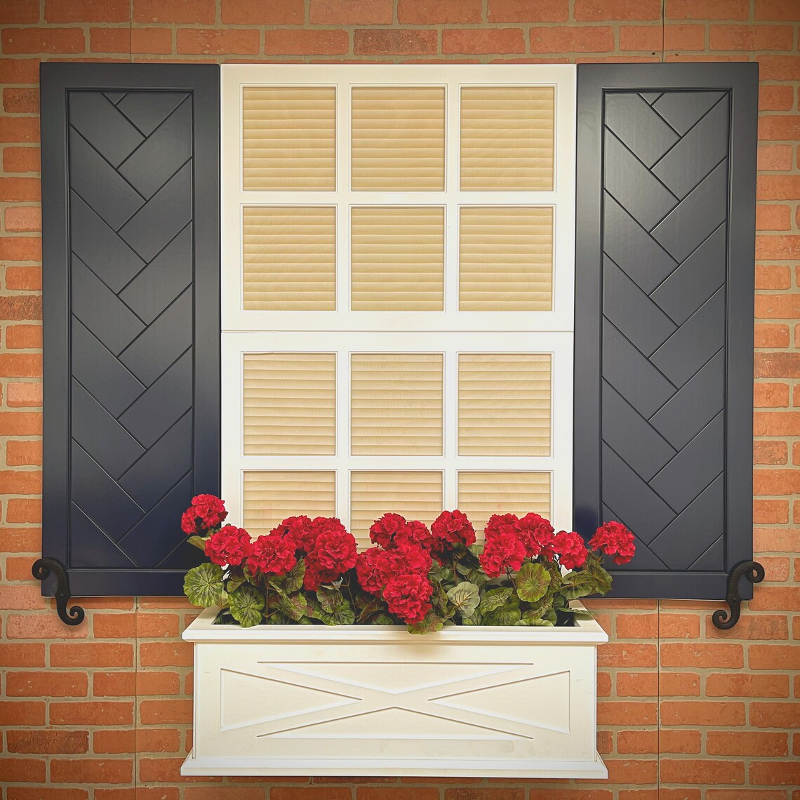 Herringbone Barn door look exterior shutters Made out of a