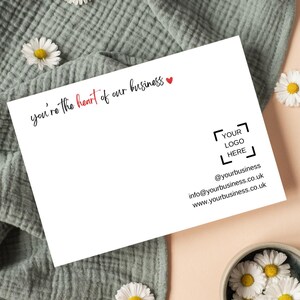 Valentijnsdagbedankkaarten voor kleine bedrijven, bijsluiter, A6-kaarten, ansichtkaarten, visitekaartjes, bedankkaartjes, valentijnskaarten