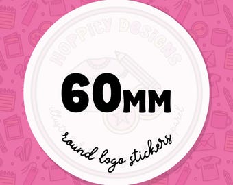 Custom Logo Stickers: 60mm Round Matte Finish