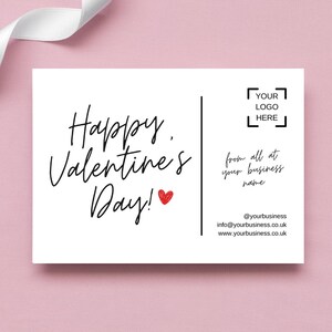 Valentijnsdagbedankkaarten voor kleine bedrijven, bijsluiter, A6-kaarten, ansichtkaarten, visitekaartjes, bedankkaartjes, valentijnskaarten
