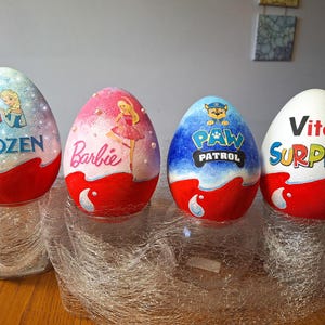 Personalized Surprise Egg | Custom Name Gift Egg 16cm | Empty Styrofoam Egg Shell | Birthday Party Favor | Acrylic Painted Keepsake