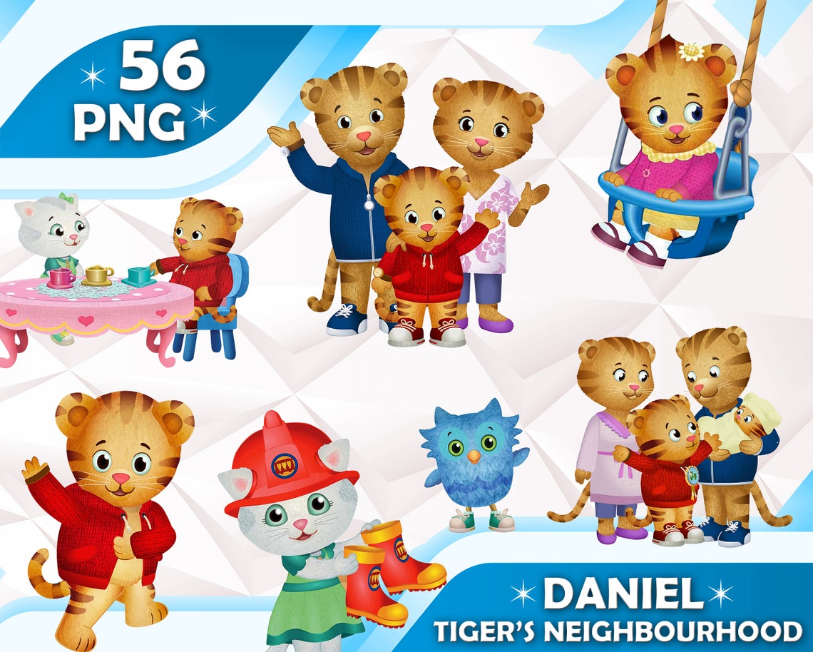 Daniel Tiger Neighborhood Clipart Daniel Tiger PNG Files | Etsy