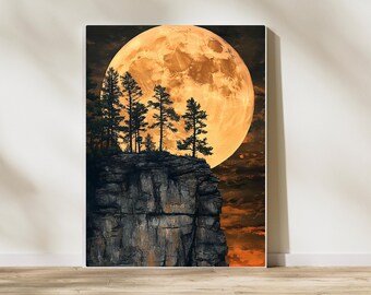 芸術写真 Nature Photograph Full Moon Art Print Nature Photograph Full Moon Art Print