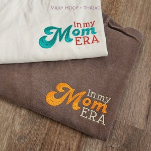 Embroidered Retro Vintage In My Mom Era Crewneck T-Shirt Tee Comfort Colors for Moms Gifts for New Mom Mama Funny Mom Shirt