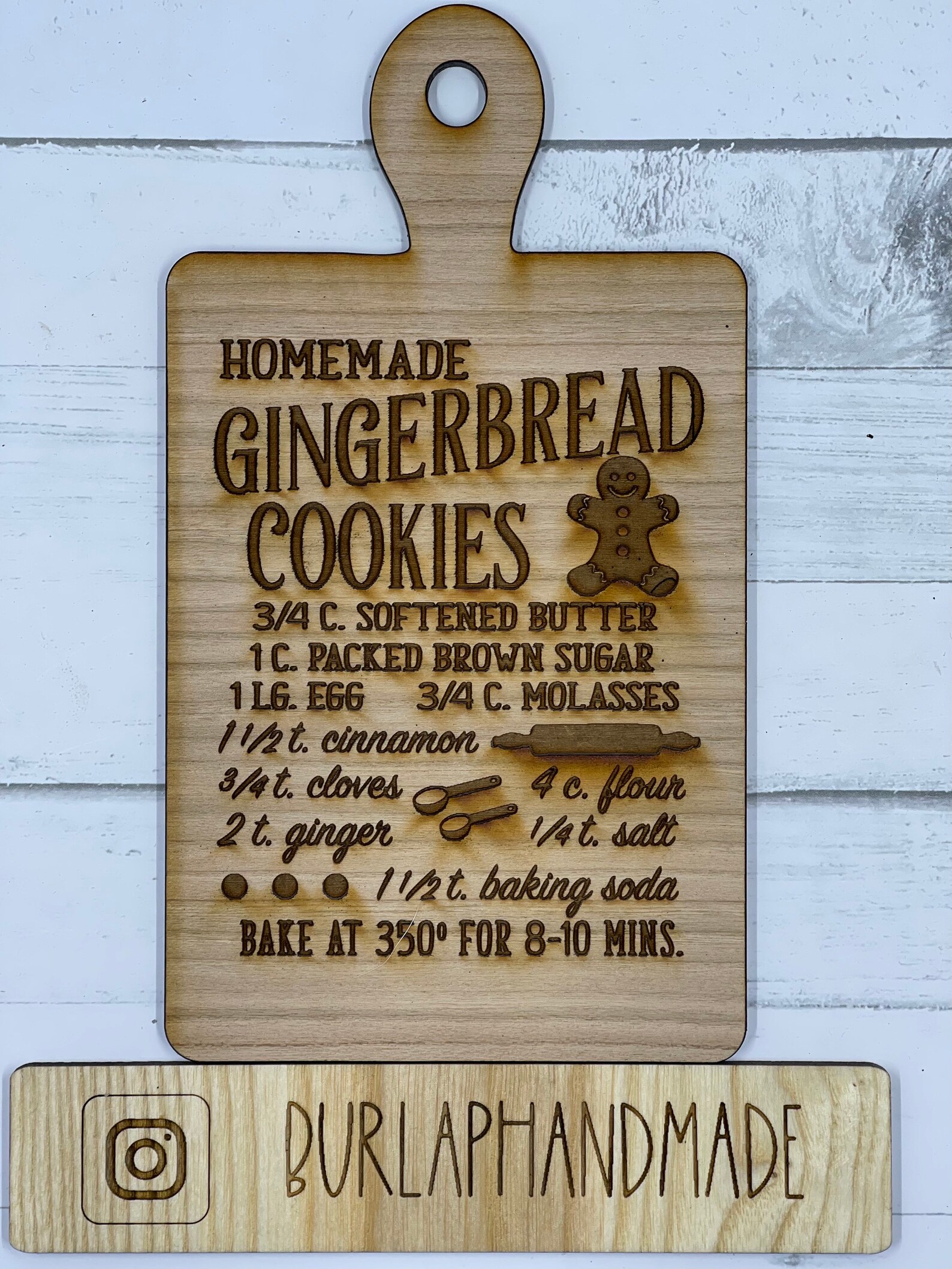 DIGITAL Fun Farmhouse Gingerbread Cutting Board Decor Digital Etsy