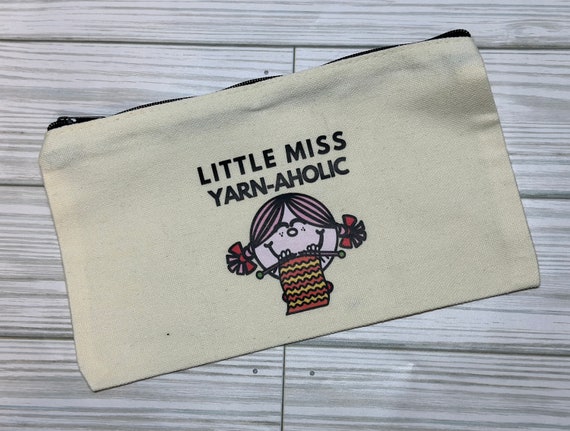 Little Miss Yarn-aholic cute Notions Pouch