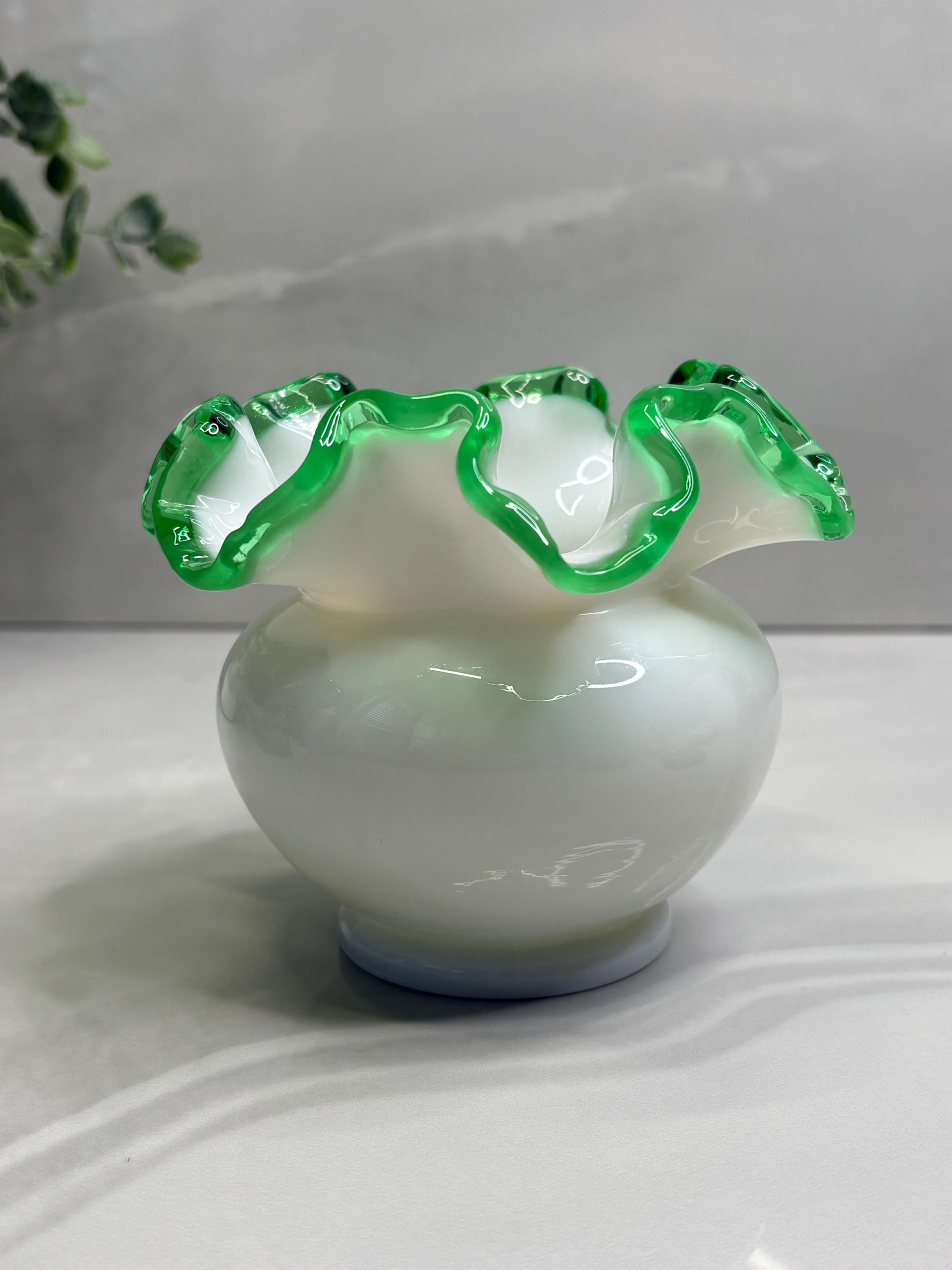 Fenton Glass Emerald Crest - Etsy