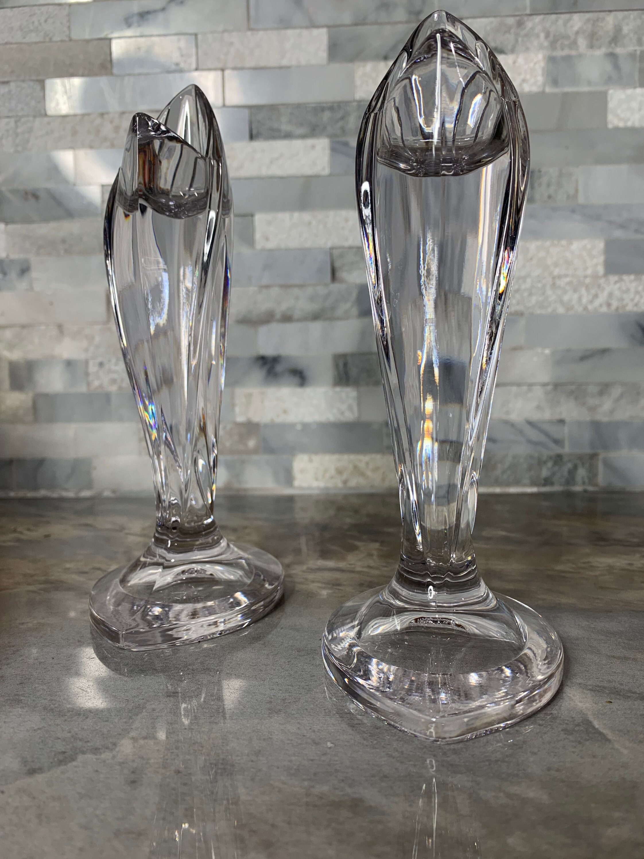 Waterford Crystal Marquis Candle Holders Candlesticks Etsy