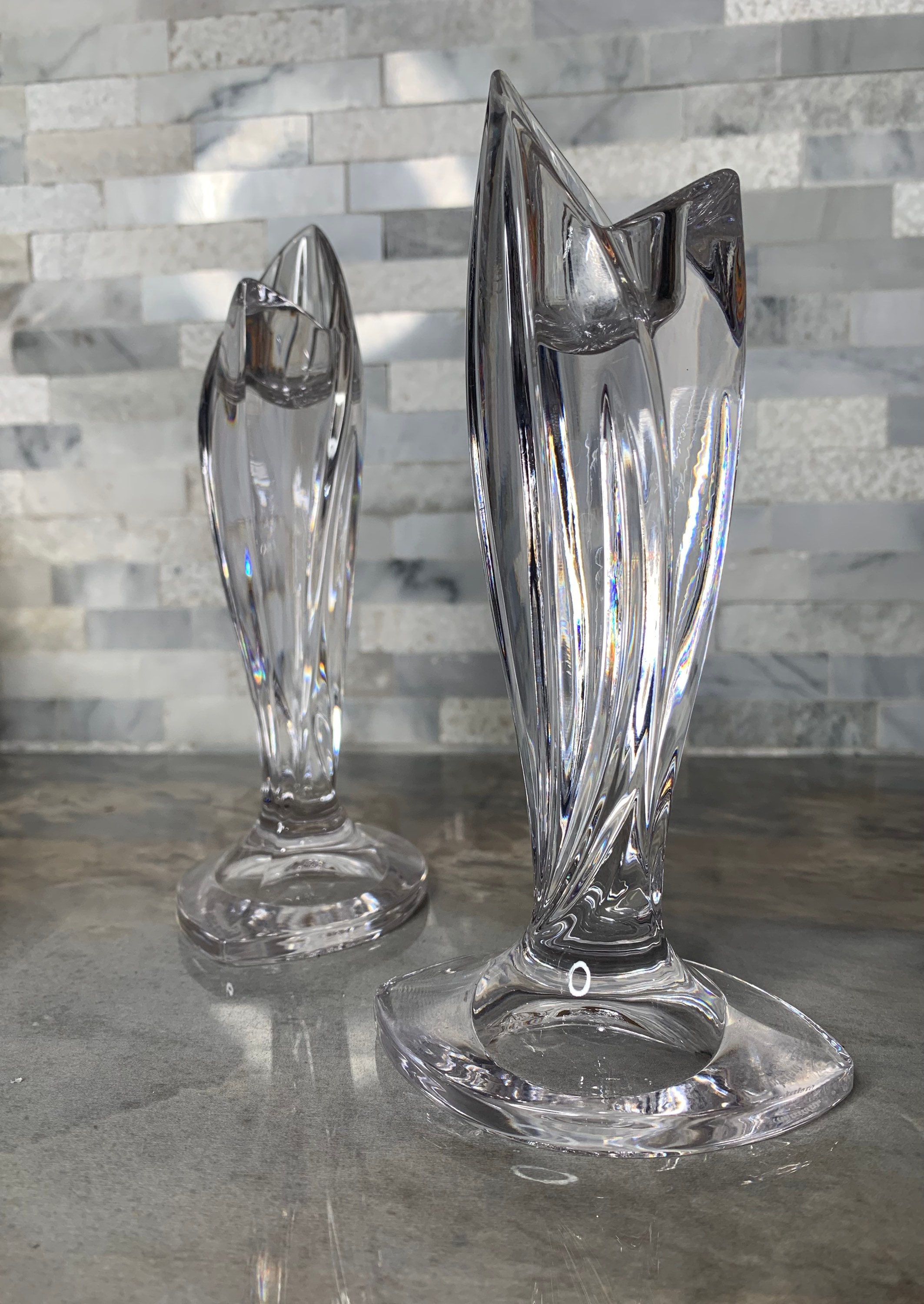 Waterford Crystal Marquis Candle Holders Candlesticks Etsy