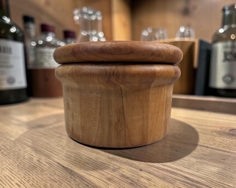 Orrefors Wooden Ice Bucket w/ Lid | Mid Century Scandinavian Barware Cooler