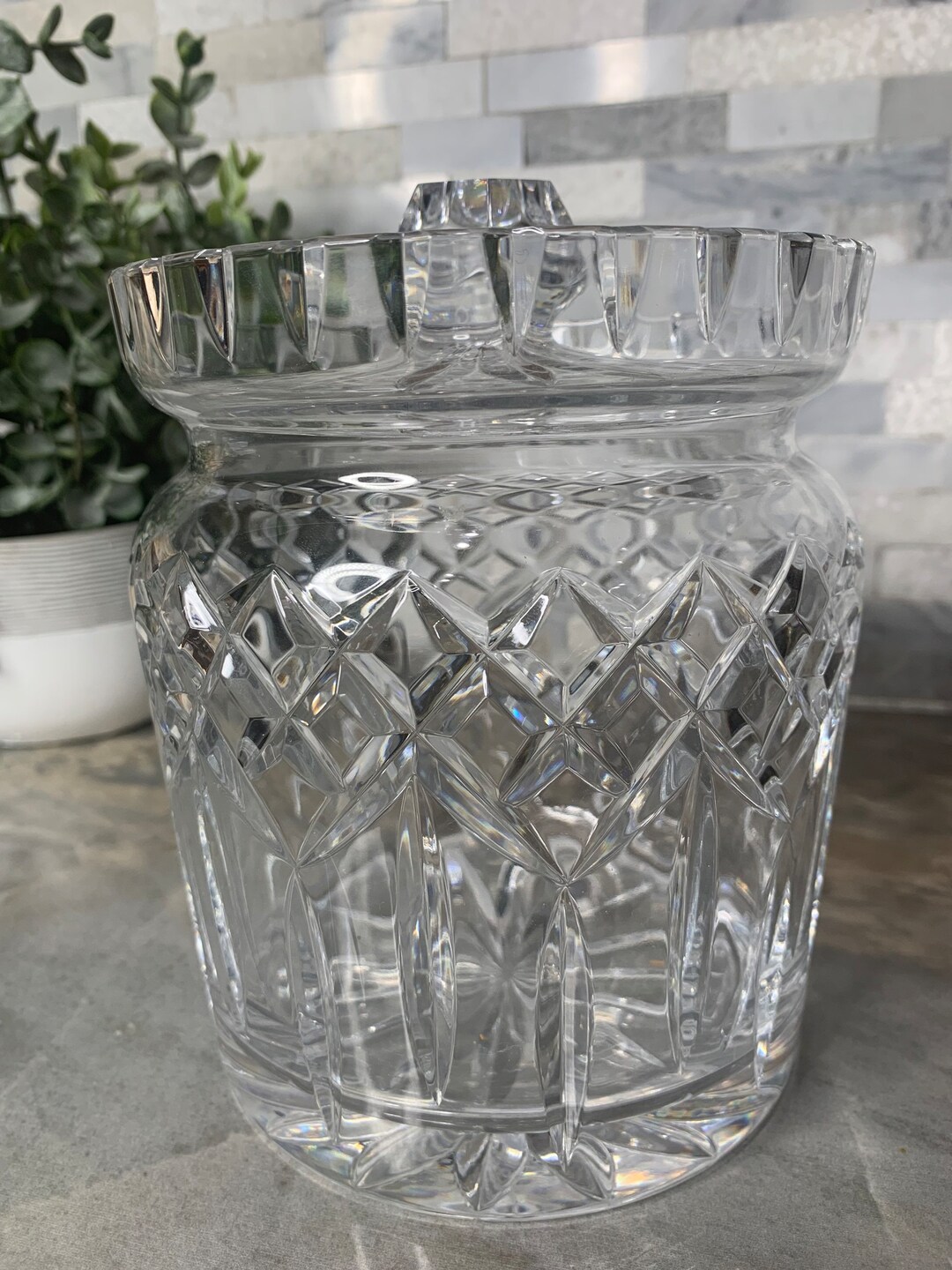 Waterford Crystal Lismore Biscuit Barrel Etsy