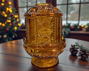 Vintage Glass Fairy Lamp, Vintage Indiana Glass Fairy Lamp