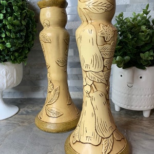Vintage Candle Holders. Andrea By Sadek Candlestick Holders. 1980s Candle Holders. Pair of Candlestick Holders