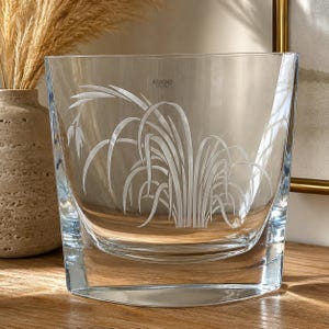 Krosno Poland Etched Vase - Etsy