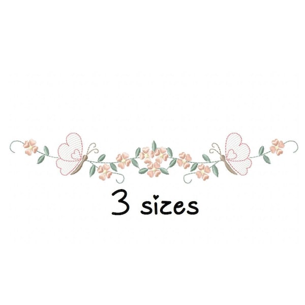 Branch Flowers embroidery designs, towel embroidery design machine, floral embroidery pattern, file instant download, frame embroidery