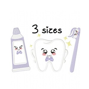 Oral Care Boy embroidery design, Health embroidery design machine, tooth embroidery pattern file instant download, Dentist embroidery design