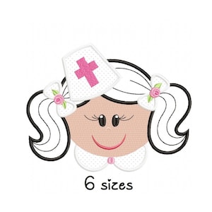 Nurse embroidery design, Girls embroidery design machine, Nursing embroidery pattern, file instant download, Hospital embroidery design