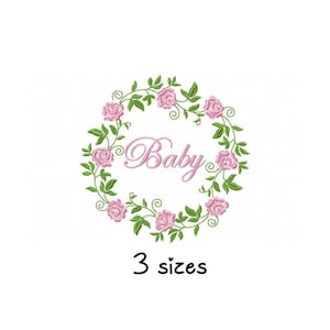 Blumen Stickmuster Baby Stickmuster Maschine Neugeborenen Stickmuster Datei sofortiger Download Baby Füllstich Design