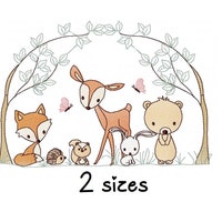 Woodland Animals IV -- Machine Embroidery Designs: Set of Six (4x4, 5x7 ... - Woodland Creature Embroidery Pattern Set