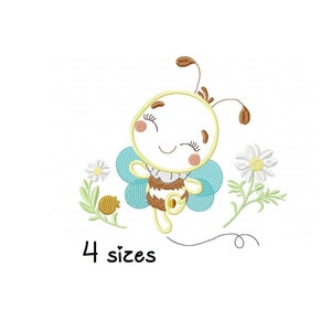 Cute Bee embroidery design animals embroidery design machine embroidery pattern file instant download baby embroidery baby design applique