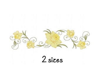 Yellow Flower embroidery designs towel embroidery design machine floral embroidery pattern file instant download towel embroidery design