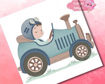 Boy Car embroidery designs, baby embroidery design machine, boys embroidery pattern, file instant download baby embroidery baby design