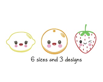 Cute Fruits embroidery design kitchen embroidery design machine towel embroidery pattern file instant download applique embroidery design