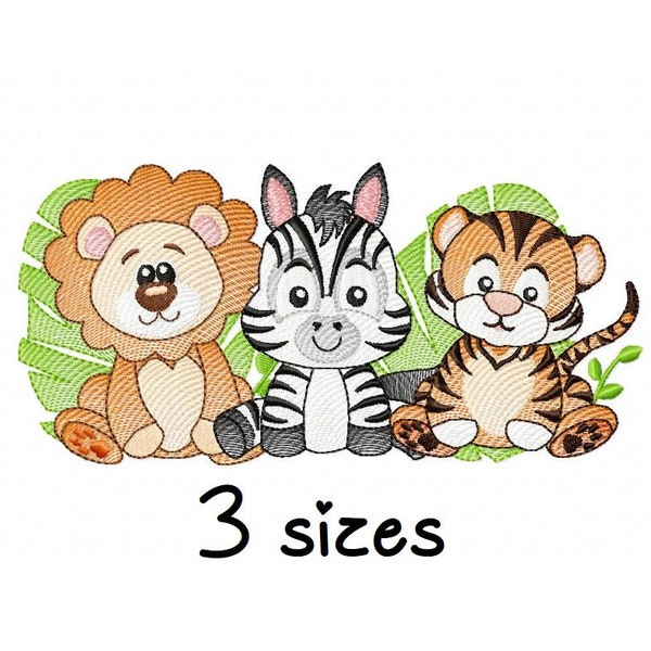 Cute Safari embroidery designs, Animals embroidery design machine, zoo embroidery pattern, file instant download baby embroidery baby design
