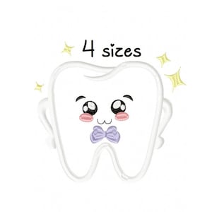 Tooth Boy embroidery design, Oral Care embroidery design machine, Health embroidery pattern file instant download, Dentist embroidery