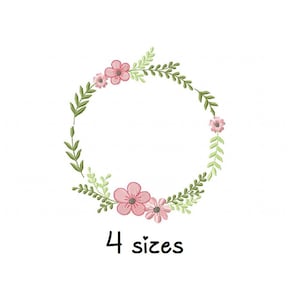 Frame Flowers embroidery designs frame embroidery design machine floral embroidery pattern file instant download towel embroidery design