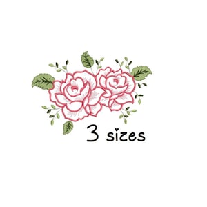 Roses Applique embroidery designs flowers embroidery design machine floral embroidery pattern file instant download towel embroidery design
